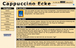 cappu Cappuccino Ecke anno 2002